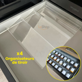 Lot de 4 Organisateurs de Tiroir – 33 × 11 cm