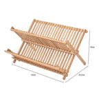 Égouttoir à Vaisselle Pliable en Bambou Naturel
