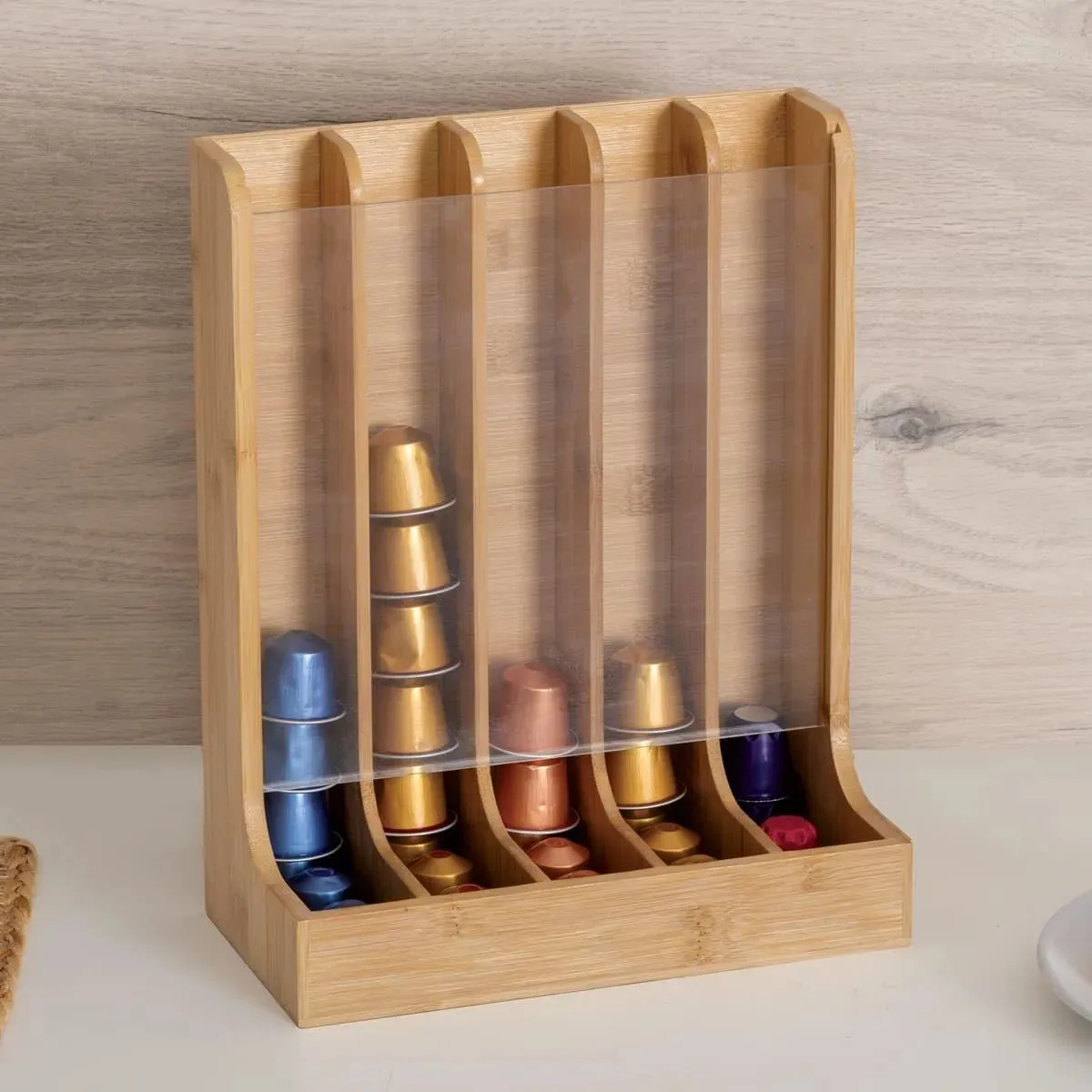 Porte-Capsules de Café en Bambou